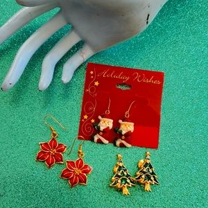 Vintage Holiday  earring lot